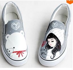 Loneta personalizada dibujo chica (Plata)